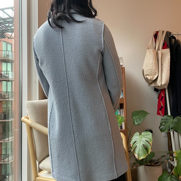 J. Crew Daphne Coat In Powder Blue Italian Boiled Wool (00) - Picture 2 of 8